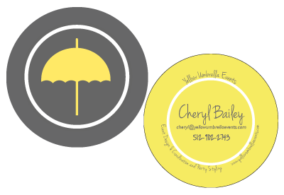 Yellow Umbrella Events business card